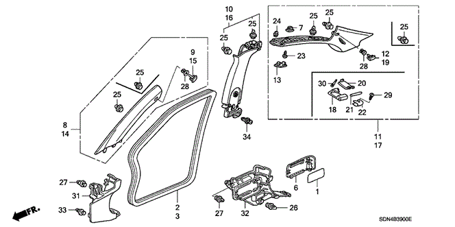 INTERIOR / BUMPER/PILLAR GARNISH for 2006 Honda ACCORD COUPE #1
