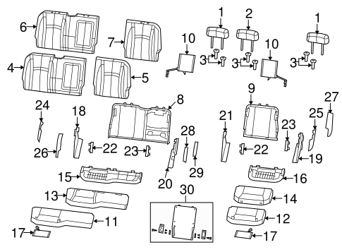 Ram 3500 REAR SEAT COMPONENTS