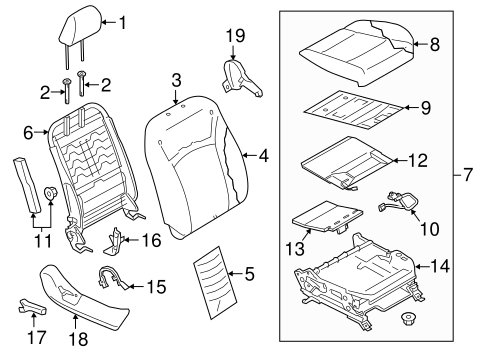 Outback PASSENGER SEAT COMPONENTS 2