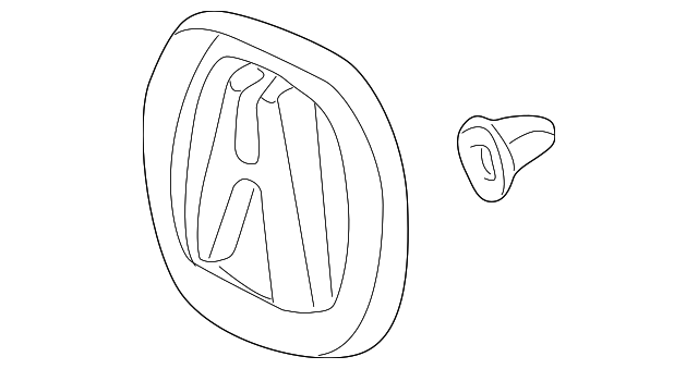 75701-ST7-R00 Деталь EMBLEM, RR. CENTER (A)
