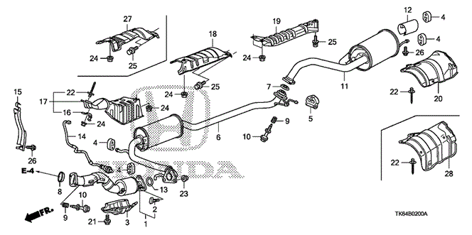 ELECTRICAL / EXHAUST / HEATER / FUEL/EXHAUST PIPE - MUFFLER for 2010 Honda FIT #1