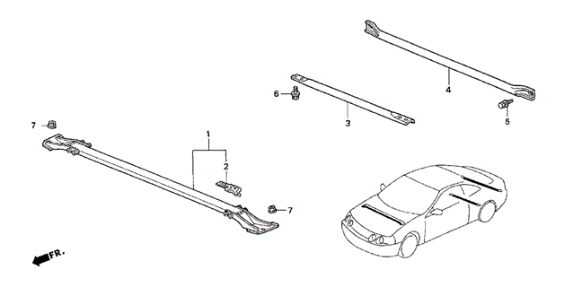 INTEGRA HATCHBACK FRONT TOWER BAR  - PERFORMANCE ROD