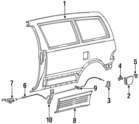Previa EXTERIOR TRIM - SIDE PANEL 2