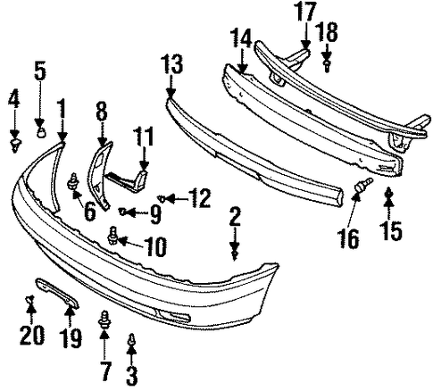 Legacy BUMPER & COMPONENTS - FRONT