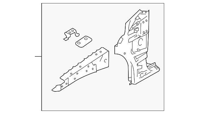 5928057L00 Деталь UPPER RAIL ASSY, LEFT