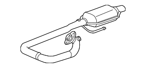 1997-1999 Jeep Wrangler Converter & Pipe 5083055AB 1997-1999 Jeep Wrangler Converter & Pipe 5083055AB