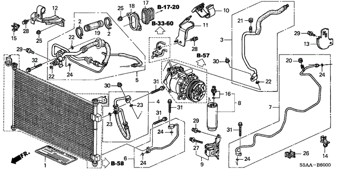 CIVIC SEDAN A / C HOSES - PIPES