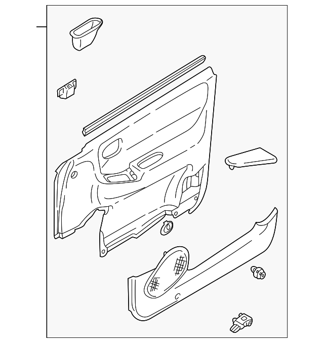 GD7A6846YE80 Деталь DOOR TRIM PANEL, LEFT