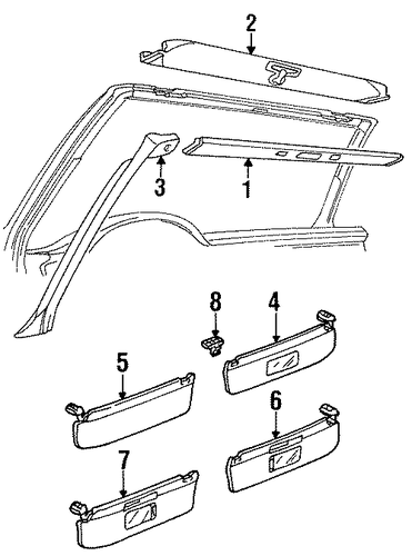 Cabriolet INTERIOR TRIM - ROOF