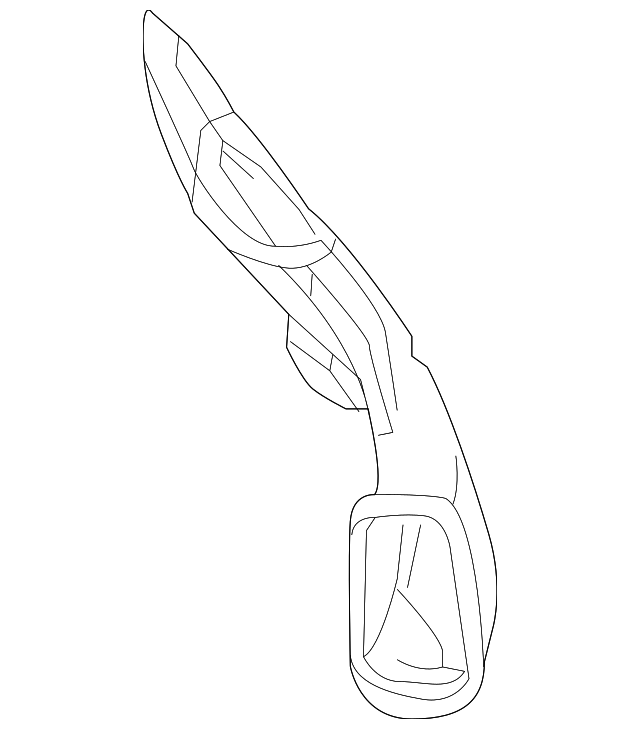 1J690-5K1-000 Деталь DUCT, L. AIR INLET (UPPER)