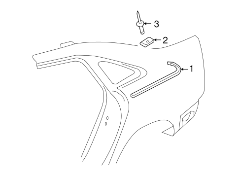 A6 EXTERIOR TRIM - QUARTER PANEL