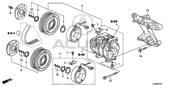 TSX SEDAN A / C COMPRESSOR (V6)