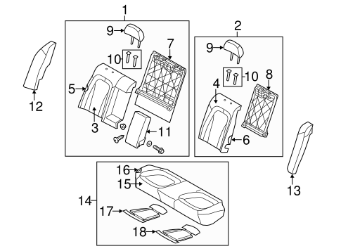 Optima REAR SEAT COMPONENTS 2