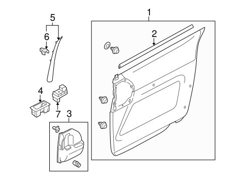 5 INTERIOR TRIM - REAR DOOR