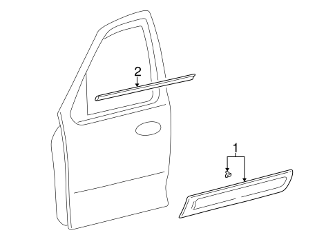 Escape EXTERIOR TRIM - FRONT DOOR