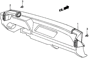 ELECTRICAL / EXHAUST / HEATER / FUEL/HEATER DUCT for 1986 Honda CRX #1