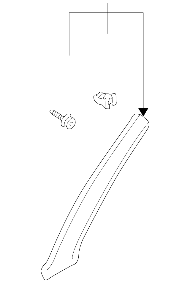 3B0-867-351-J-3U5 Деталь WINDSHIELD PILLAR TRIM, LEFT