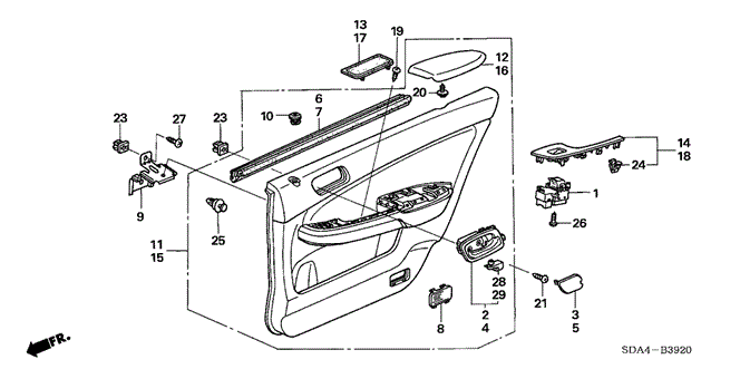 INTERIOR / BUMPER/REAR DOOR LINING for 2003 Honda ACCORD SEDAN #1
