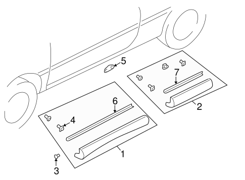 Impreza EXTERIOR TRIM - PILLARS