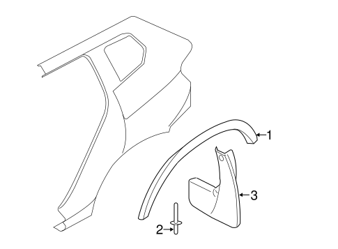 X1 EXTERIOR TRIM - QUARTER PANEL