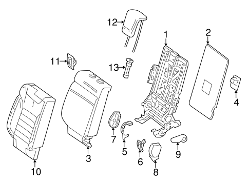 ML350 REAR SEAT COMPONENTS 3