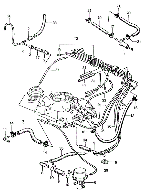 ENGINE/FUEL TUBING ('82-'83) (KL/KH) for 1982 Honda CIVIC SEDAN #1