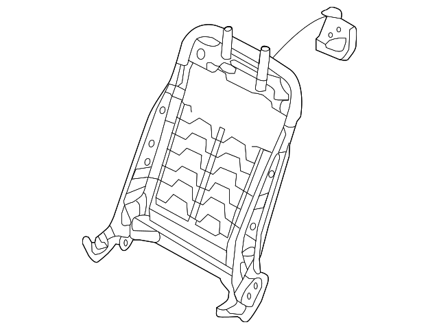 88310-E4000 Деталь SEAT BACK FRAME, LEFT