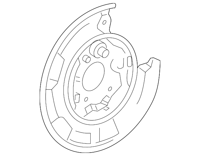 46504-48030 Деталь BACKING PLATE, LEFT