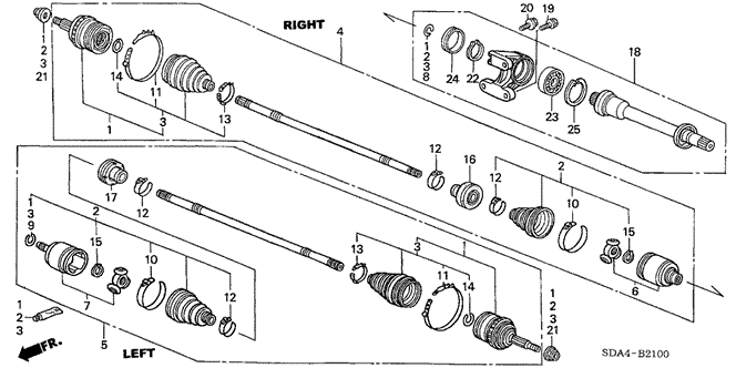 CHASSIS/DRIVESHAFT (L4) (MT) for 2004 Honda ACCORD SEDAN #1