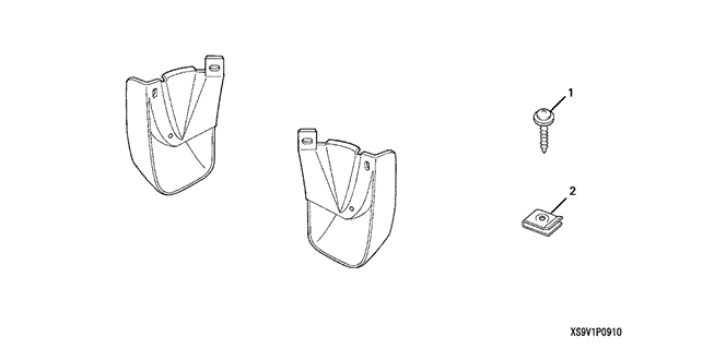 ACCESSORIES/REAR SPLASH GUARDS for 2008 Honda PILOT #1