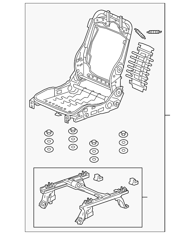 81126-TG7-A31 Деталь FRAME, R. FR. SEAT