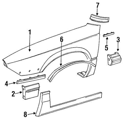 Regal EXTERIOR TRIM - FENDER