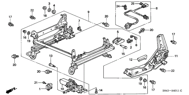 INTERIOR / BUMPER/FRONT SEAT COMPONENTS (L.) (POWER HEIGHT) for 2001 Honda ACCORD SEDAN #1