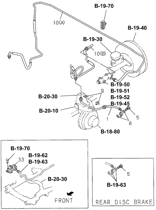CHASSIS/BRAKE PIPING OIL (FR.) for 1995 Honda PASSPORT #1