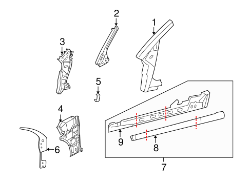 Beetle HINGE PILLAR
