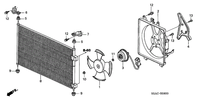 CIVIC SEDAN A / C CONDENSER