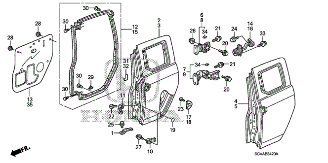 BODY / AIR CONDITIONING/REAR ACCESS PANELS for 2009 Honda ELEMENT #1