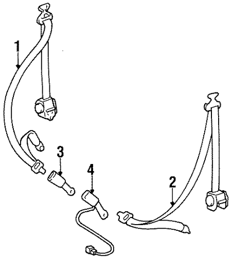 Paseo FRONT SEAT BELTS