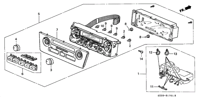 RL HEATER CONTROL (NAVI) ('96-'98)