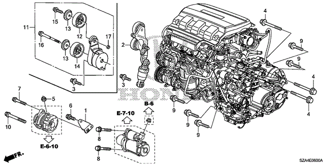 ENGINE/ALTERNATOR BRACKET - TENSIONER for 2012 Honda PILOT #1