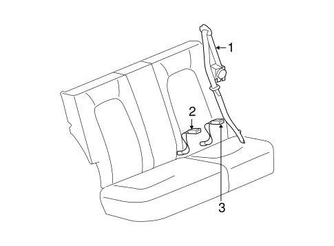 HHR REAR SEAT BELTS