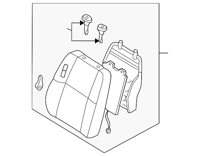 876501W305 Деталь SEAT BACK ASSY