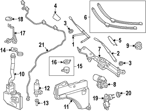 GL550 WIPER & WASHER COMPONENTS
