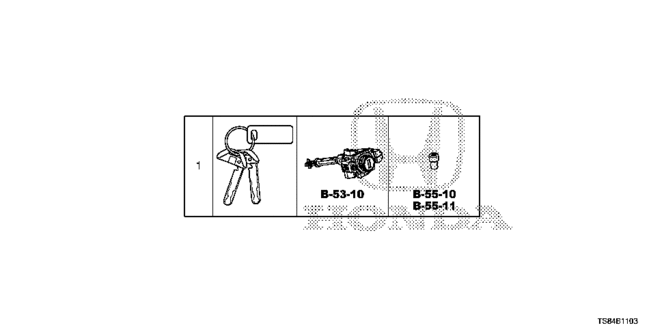 CIVIC COUPE KEY CYLINDER SET (SMART)