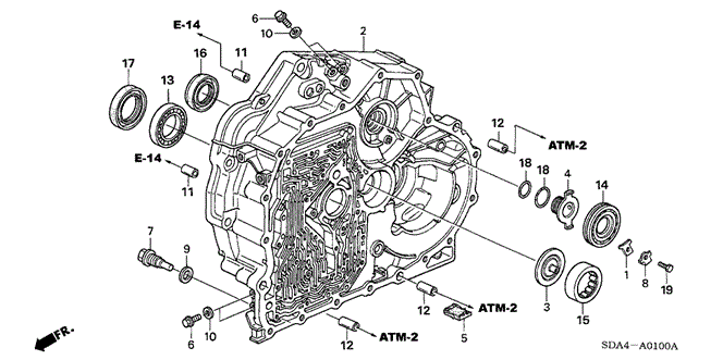 TRANSMISSION - AUTOMATIC/AT TORQUE CONVERTER CASE (L4) for 2003 Honda ACCORD SEDAN #1
