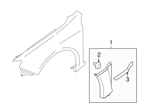 Impreza EXTERIOR TRIM - FENDER
