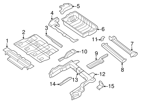 Routan REAR FLOOR & RAILS