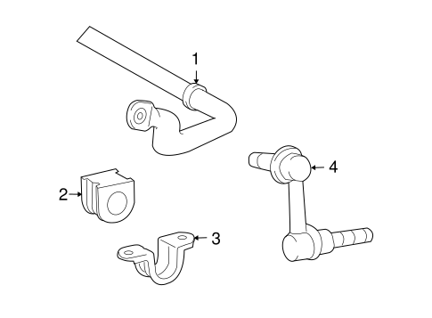 LS460 STABILIZER BAR & COMPONENTS 2