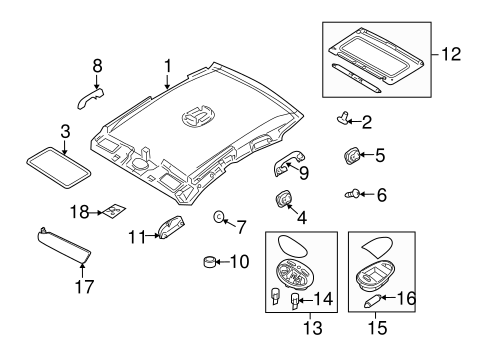 Forenza INTERIOR TRIM - ROOF