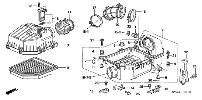 CIVIC COUPE AIR CLEANER (1.8L)